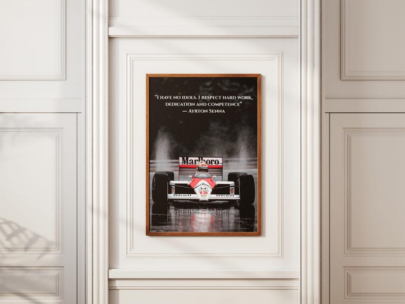 Ayrton Senna F1 Poster: Mclaren Racing Wall Art, Legendary Driver - Etsy