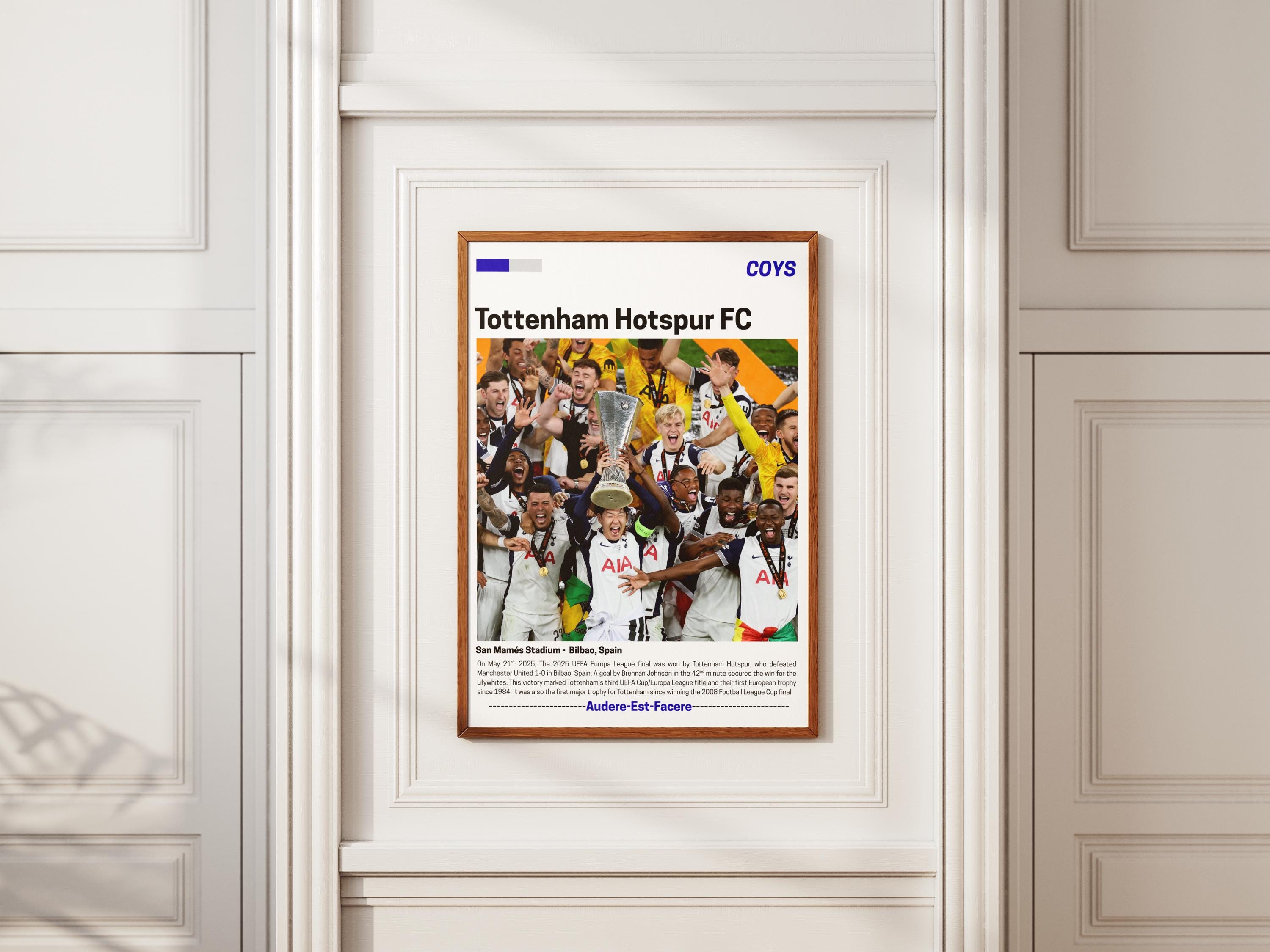 Affiche Photo Tottenham Hotspur – Trophée Europa League – 7x5 Pouces – Fabriqué Au UK