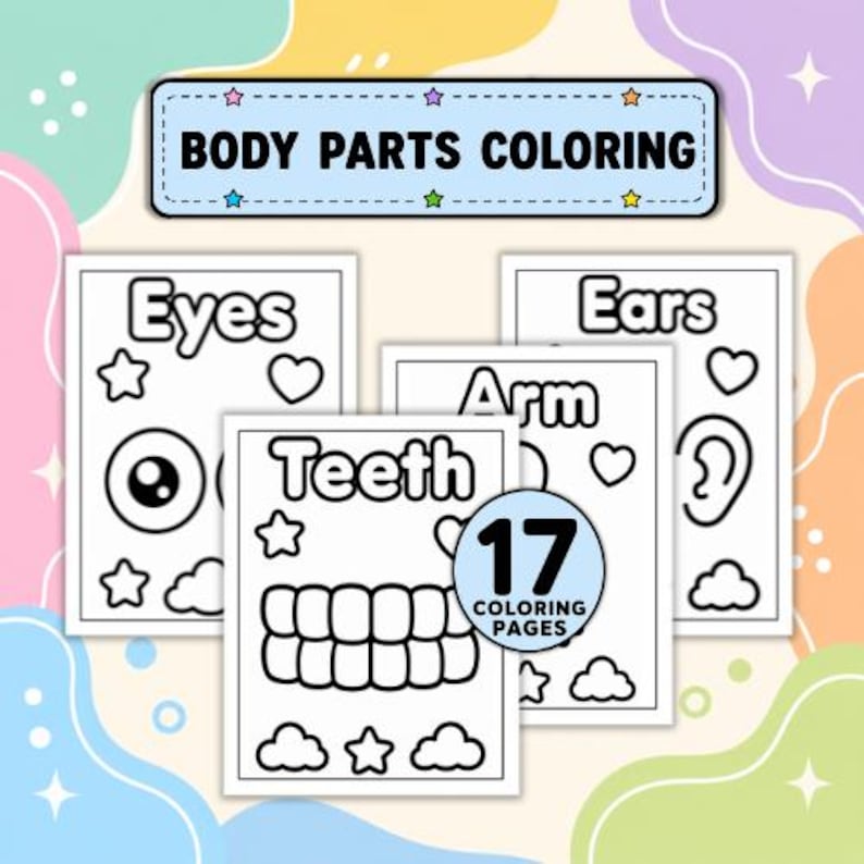 17 Body Parts Coloring Pages for Kids – Printable Human Body Learning ...