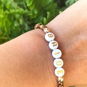 Colorful Beaded Bracelets, Personalized Letter Beads Bracelet, Custom Name Friendship Bracelets, Handmade Jewelry for Kids & Women kinda