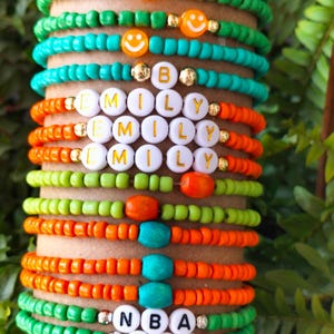 Personalized Beaded Name Bracelet: Custom Letter Friendship Jewelry