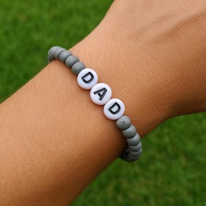 Pulsera del Día del Padre, Pulsera de Cuentas Hecha a Mano para Papá, Regalo Personalizable para el Día del Padre, Joyería Única para Hombre