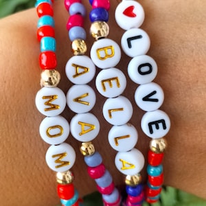 Personalized Beaded Name Bracelet: Colorful Custom Jewelry