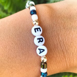 Pulseras de cuentas de colores, pulsera de cuentas con letras personalizadas, pulseras de la amistad con nombre personalizado, joyería hecha a mano para niños y mujeres.