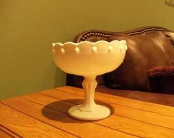 Vintage Milk Glass compote