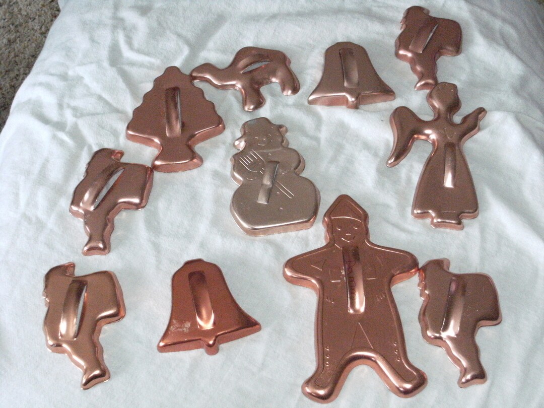 Vintage Copper Cookie Cutters Etsy