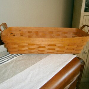 Longaberger Basket with Leather Handles