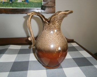 Vintage Haeger Brown Drip Edge Pitcher