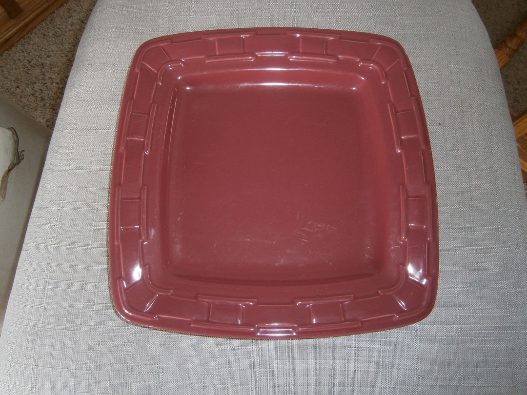Longaberger Square Plate Paprika Etsy