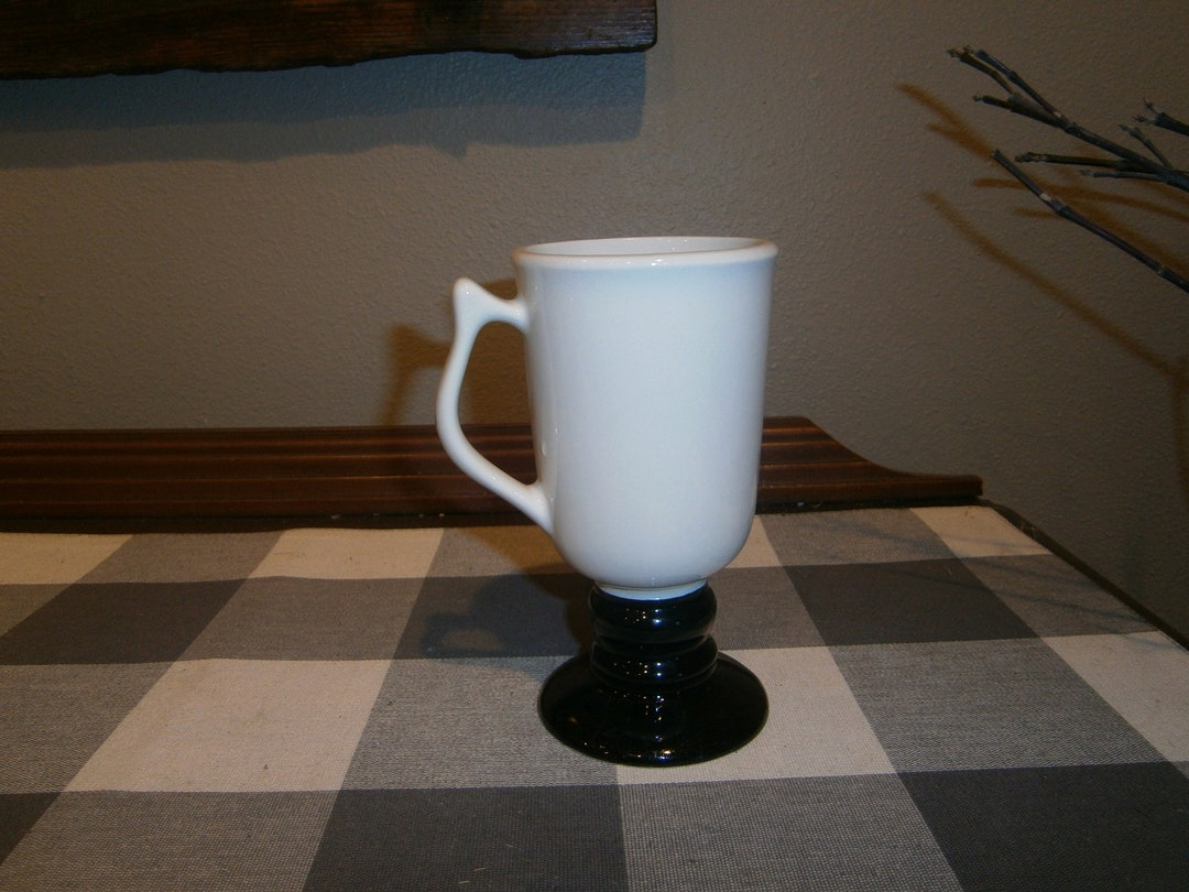 Vintage Hall Irish Coffee Mug Black and White Etsy