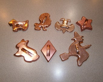 Vintage Copper Cookie Cutters Etsy