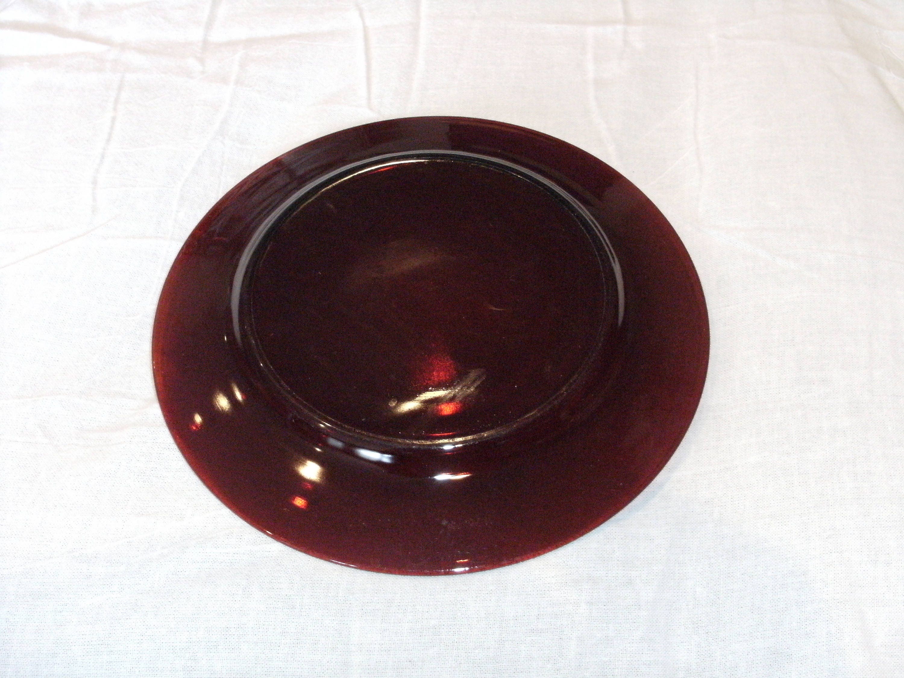 Ruby Plate Vintage Ruby Red Dinner Plate - Etsy