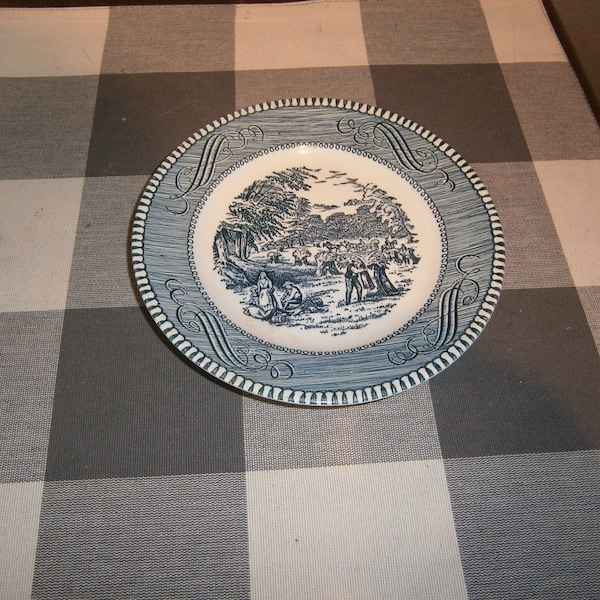 Vintage Currier and Ives Dessert Plate