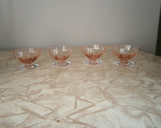 Vintage Depression Glass Pedestal Dessert Dishes Etsy