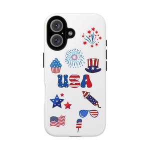 USA Patriotic Phone Case, Tough Cases for July 4th, Independence Day Gifts, Star-Spangled Design, Festive Mobile Covers