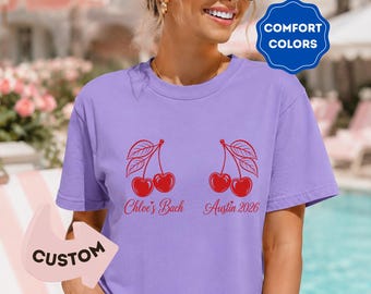 Custom Cherry Bachelorette Shirt: Personalized Bride Bach Party Tee