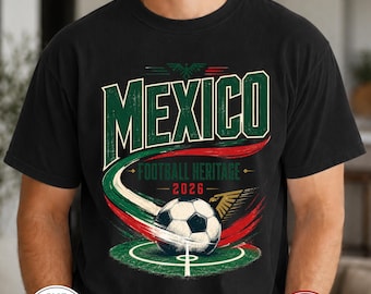 Mexico Soccer Heritage Shirt: Vintage 2026 Fan Graphic Tee