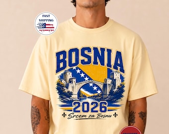 Bosnia Herzegovina Shirt: 2026 Soccer Supporter Tee