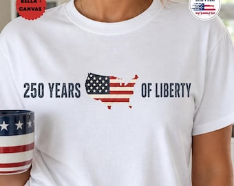 250 Years of Liberty Shirt: Minimal Patriotic USA Tee
