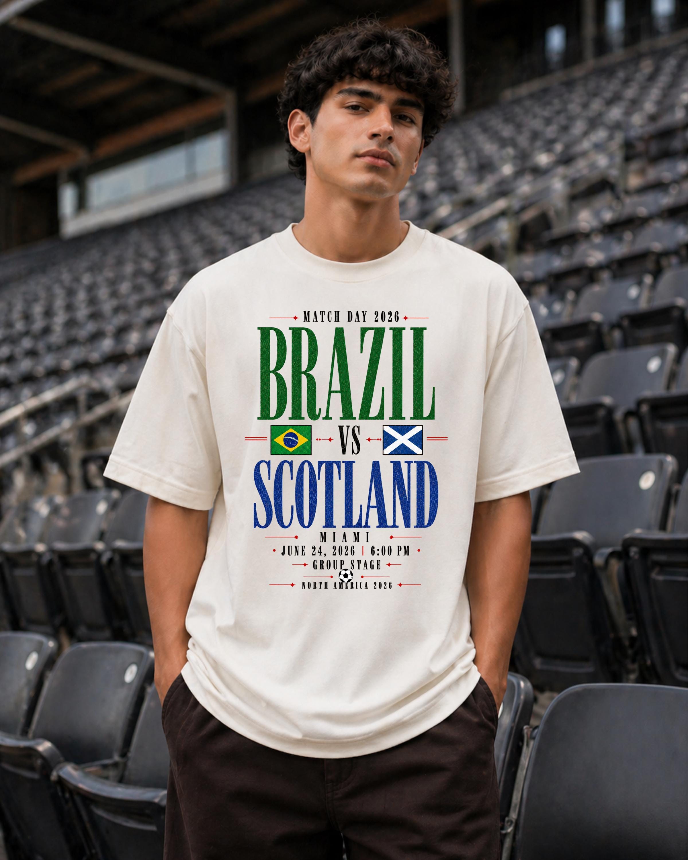 し*ち様 マッチデー Tシャツ SCO BRA スコットランド　ブラジル Scotland to Brazil - Etsy UK