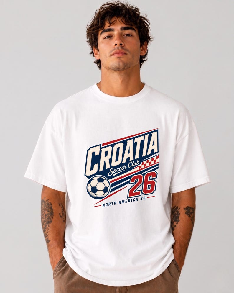 Croatia Soccer Shirt: 2026 Soccer Club Fan Tee Bild 3