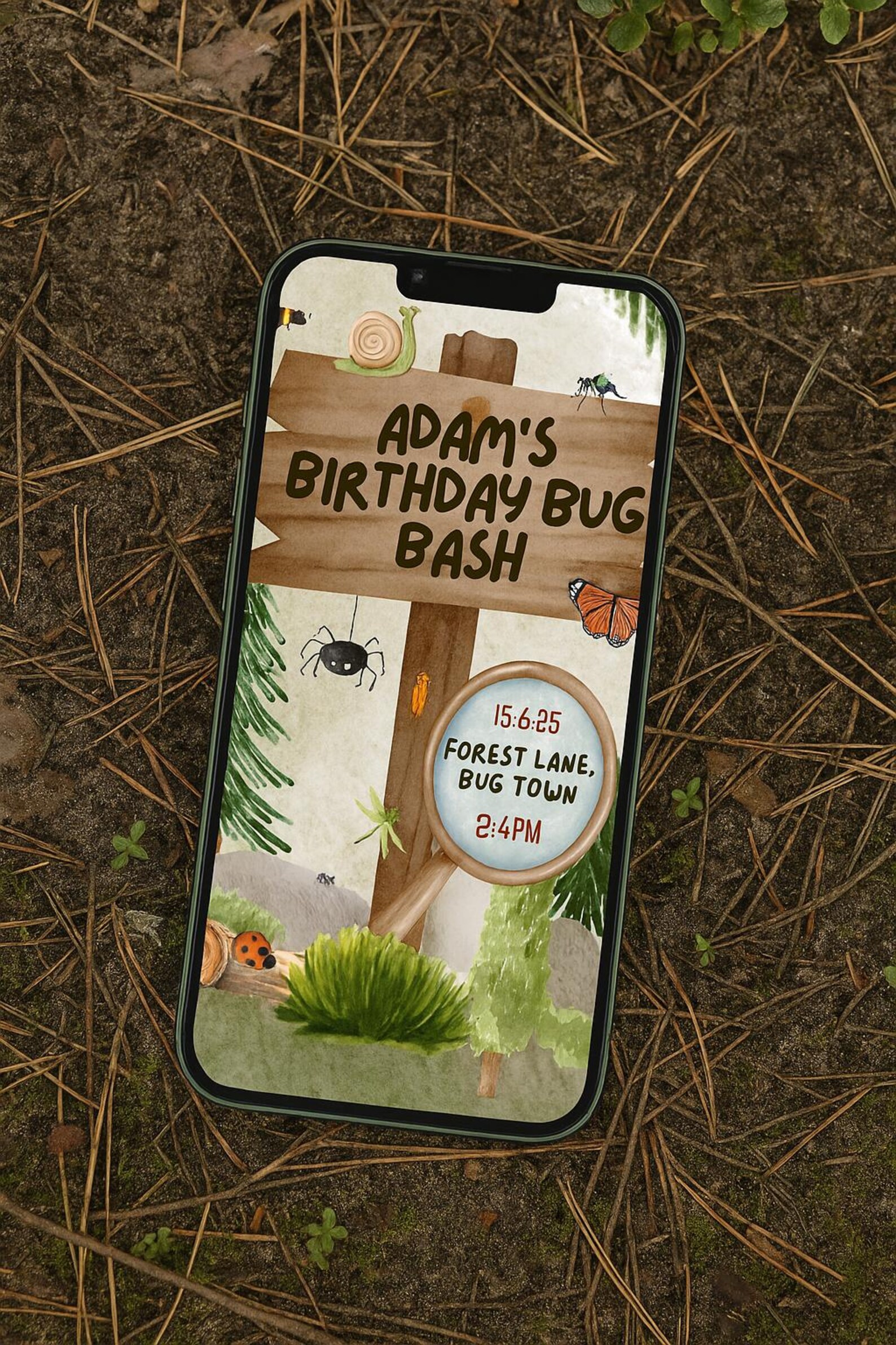 Minibeast Birthday Invite | Bug Bash Birthday | Outdoor Nature Party ...