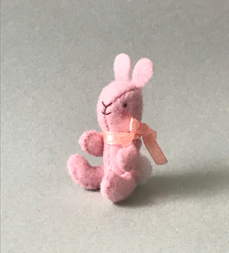 Handmade Miniature Felt Bunny image 5