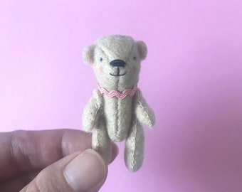 Handmade Miniature Felt Bear