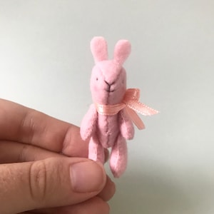 Handmade Miniature Felt Bunny image 1