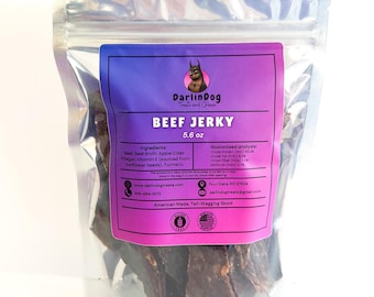 Petiscos de carne seca para cães: ricos em proteínas, com um único ingrediente.