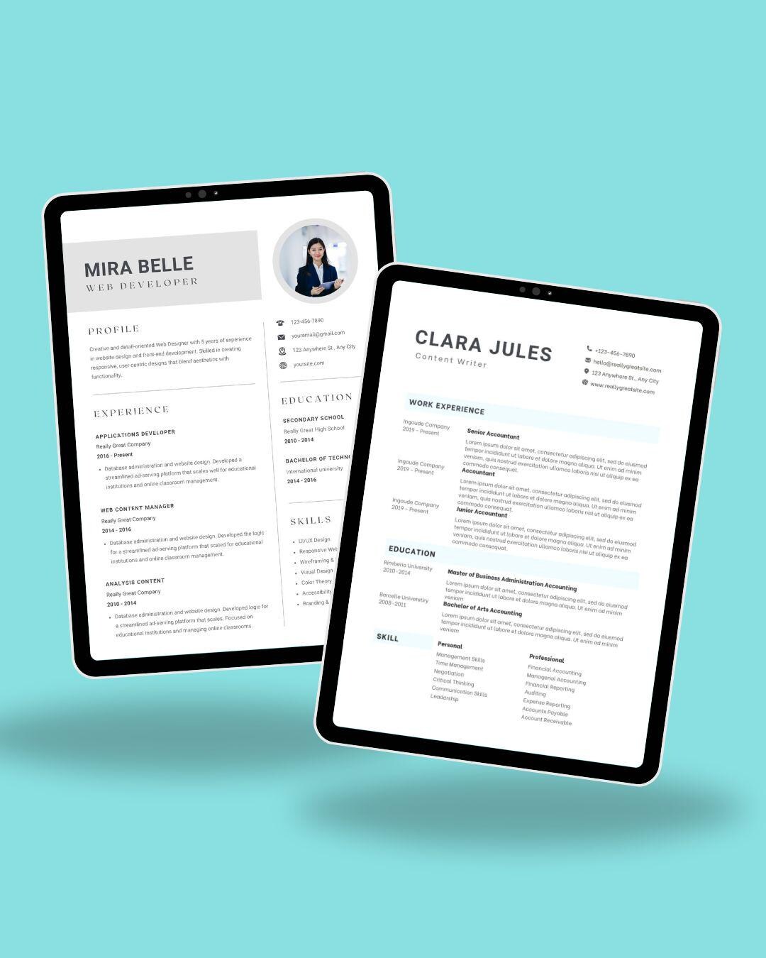 2025 Professional CV Template | Modern Resume | Available in Canva and ...