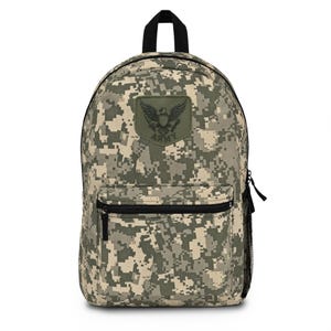 Digital Camo Eagle Patch Backpack | Military Style, Tactical Print