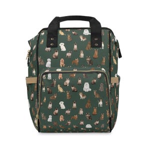 Cat Print Backpack, Tear-Resistant Nylon, Pet Lover Bag
