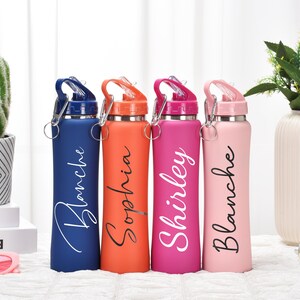 Personalized Bridesmaid Tumbler: Stainless Steel Water Bottle, Wedding Favor
