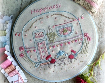 little caravan embroidery pattern PDF