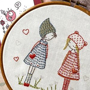 Friends hand embroidery pattern pdf image 3