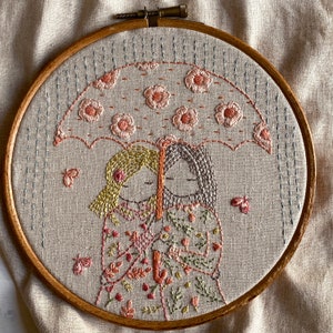 umbrella friends pdf hand embroidery pattern lilipopo