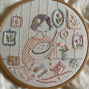 quiet stitching hand embroidery pattern PDF