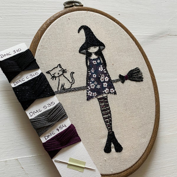 feeling witchy embroidery kit