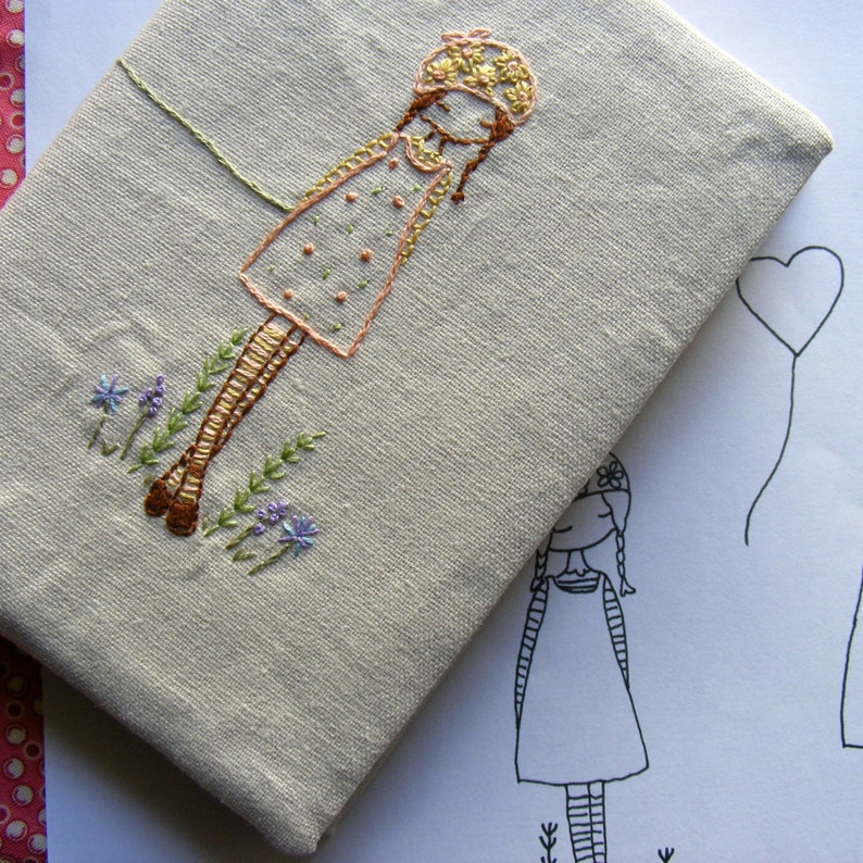 Lavender girl hand embroidery nwcvq pdf  etsy Lavender girl hand embroidery nwcvq pdf  etsy