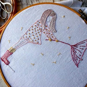 umbrella girl hand embroidery pattern pdf