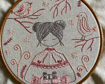 LiliPopo bird watcher hand embroidery pattern pdf