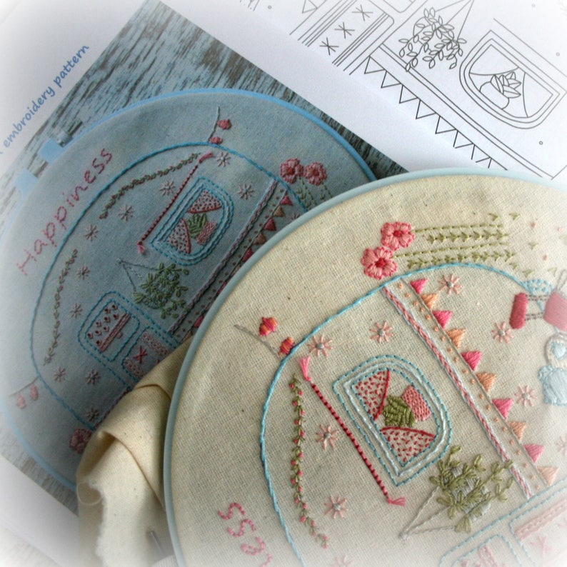 little caravan embroidery pattern PDF image 5