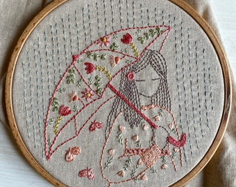 flowers in the rain pdf hand embroidery pattern lilipopo