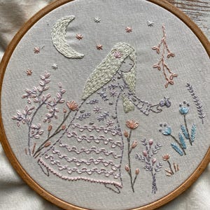 night garden pdf hand embroidery pattern lilipopo