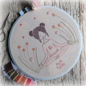 meditation embroidery pattern PDF