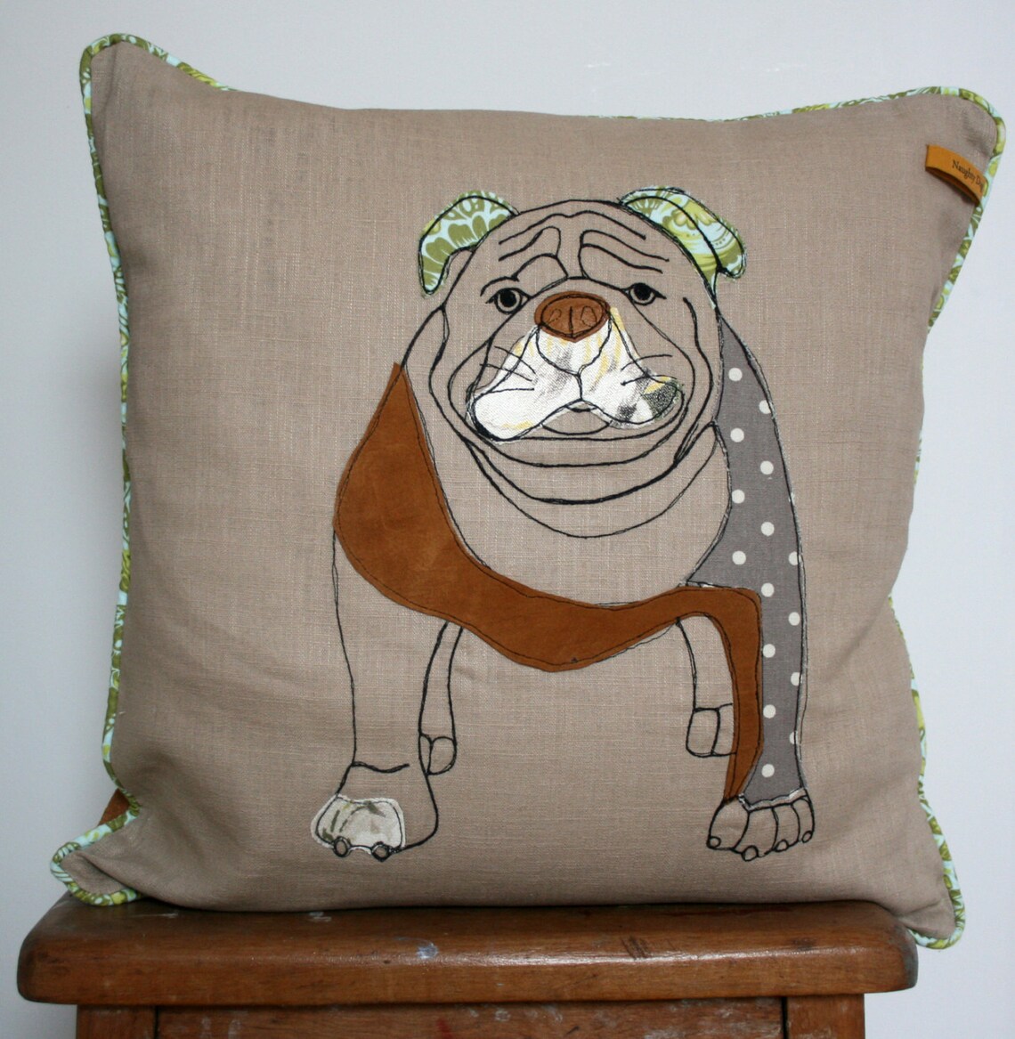 Deluxe personalized pet cushion with piping detail Etsy