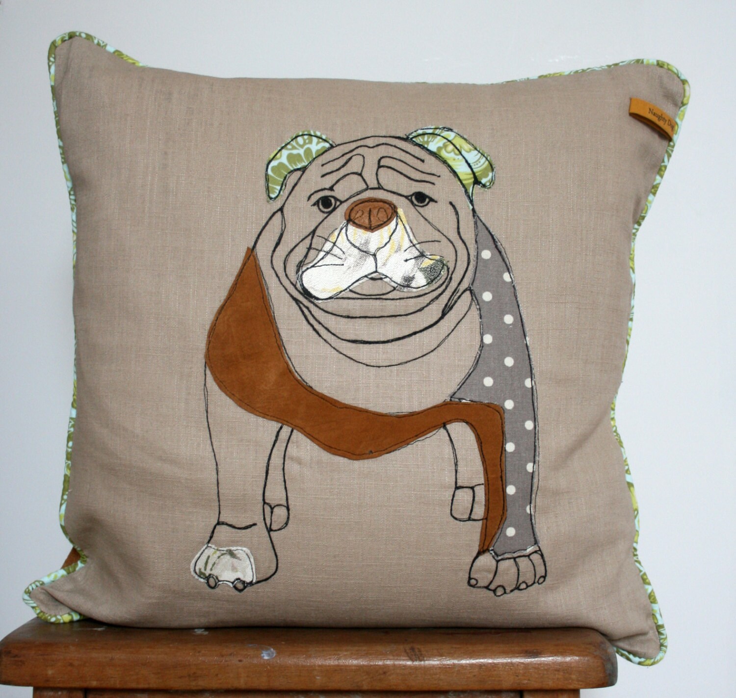 Deluxe personalized pet cushion with piping detail Etsy