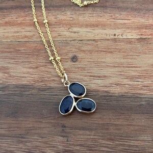 10K Gold Sapphire Pendant