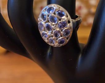 Sterling Silver Tanzanite Ring, Size 6